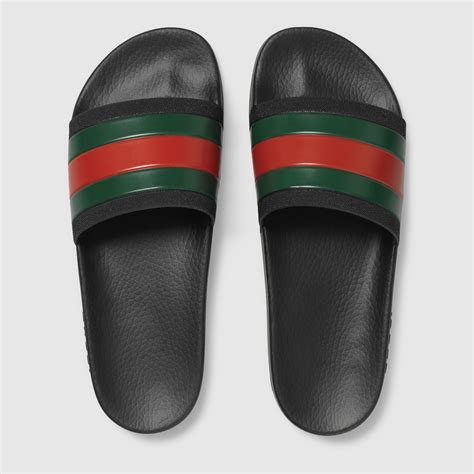 gucci rubber slide sandal fake|gucci rubber slide sandals outfit.